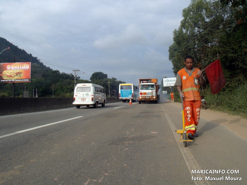 Sinalização melhora RJ106 em Maricá 7 Sinalização melhora a visibilidade e segurança na rodovia Amaral Peixoto. (Foto: Maxuel Moura | Maricá Info)