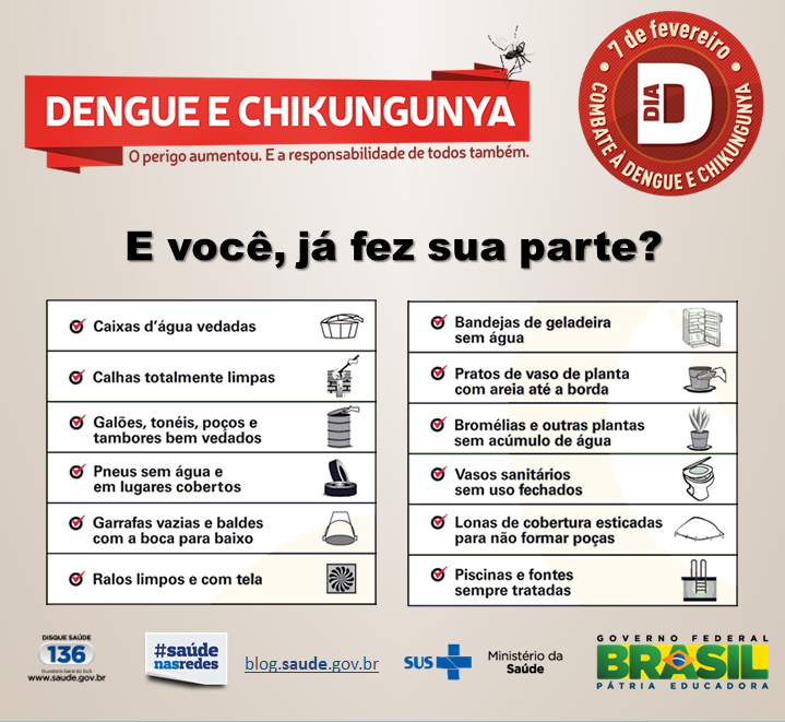 Maricá tem caso de morte por dengue confirmado pelo Ministério da Saúde 10 E você, já fez a sua parte? Não deixe água acumulada em pneus, vasos de plantas ou piscinas.
