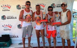 Jogos de Verão: Confira o resultado do torneio de futevôlei em Maricá 9 A dupla Bruno e Léo Gago ficou em segundo lugar no torneio de futevôlei. (foto: Clarildo Menezes)