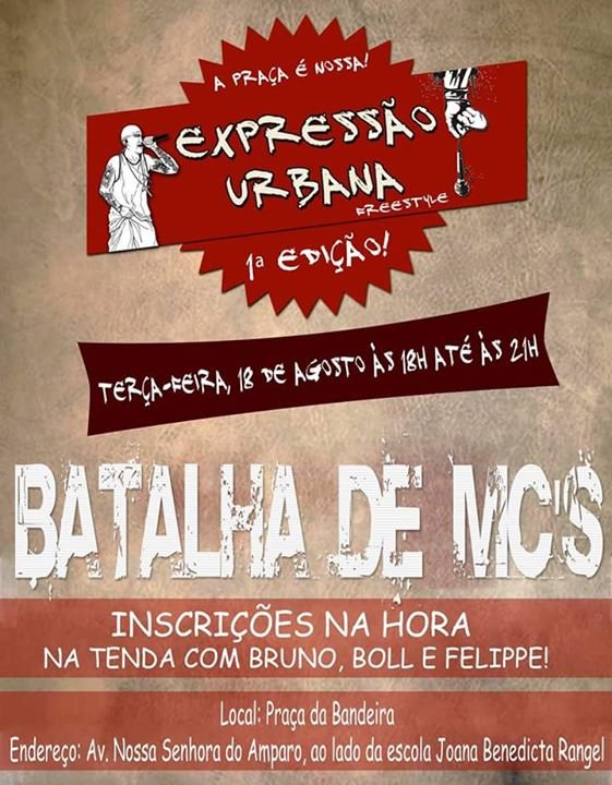 Maricá recebe batalha de MC’s nesta terça-feira 7 batalha flyer