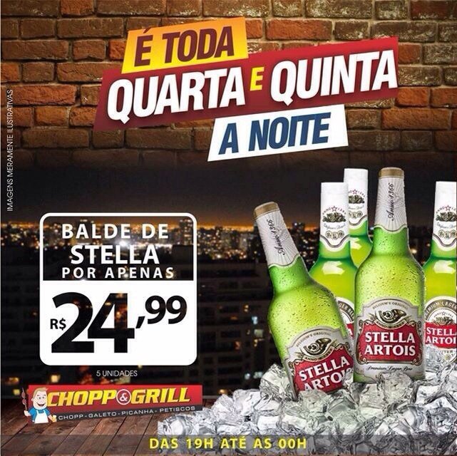 Maricá: ‘Chopp & Grill’ com promoção de cervejas nesta quarta e quinta 12 stella