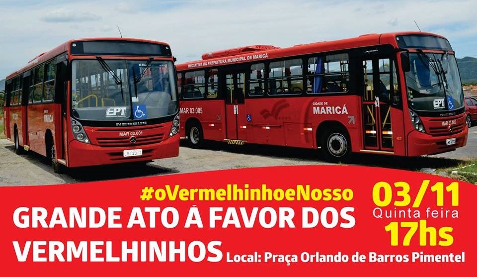 Maricá terá manifestação a favor dos 'vermelhinhos' nesta quinta-feira (3) 6 verm elinho 1