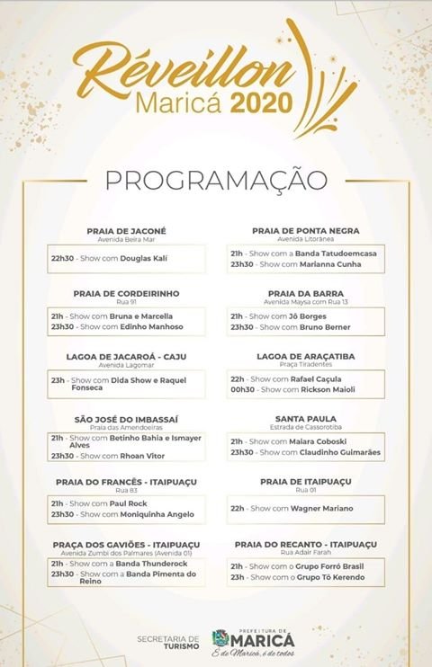 Maricá: Réveillon em Ponta Negra terá o comando de Marianna Cunha 7 programacao reveillon