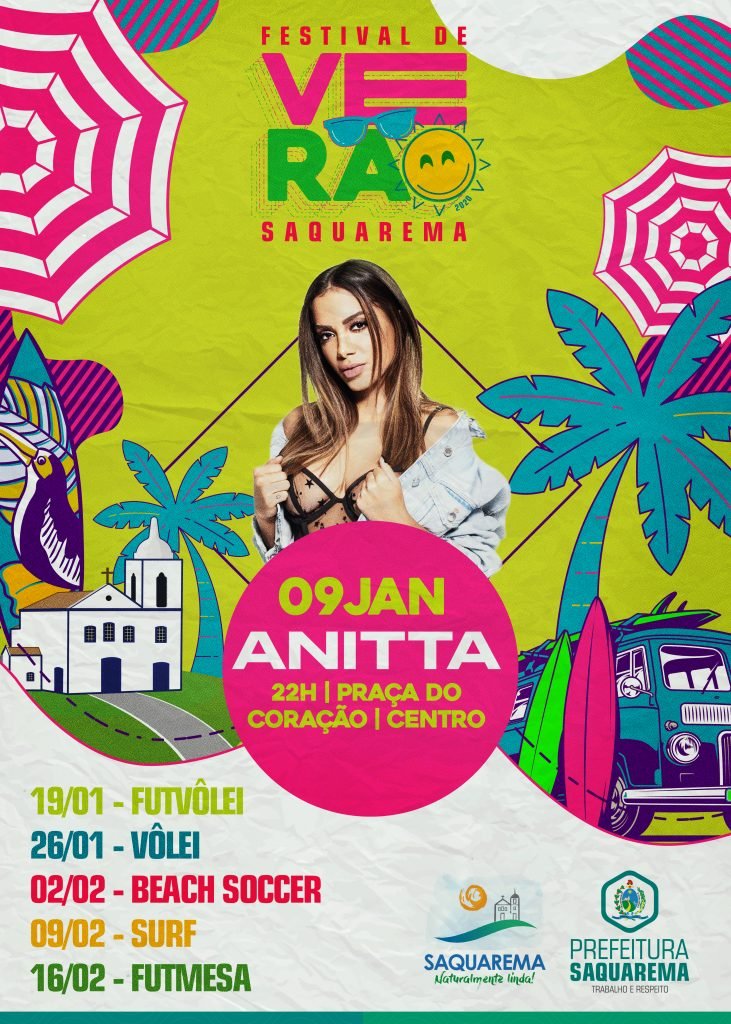 Anitta faz show gratuito hoje abrindo o "Festival de Verão" de Saquarema 8 anitta