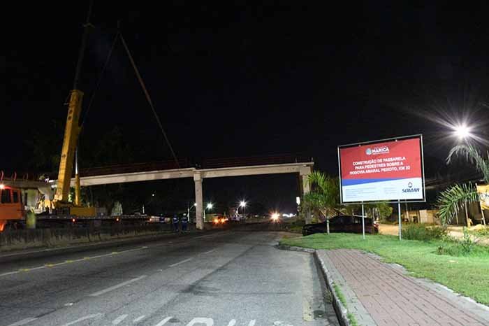 Maricá: Prefeitura conclui a montagem da passarela do Km 22 na RJ-106 9 passarela1 rj106