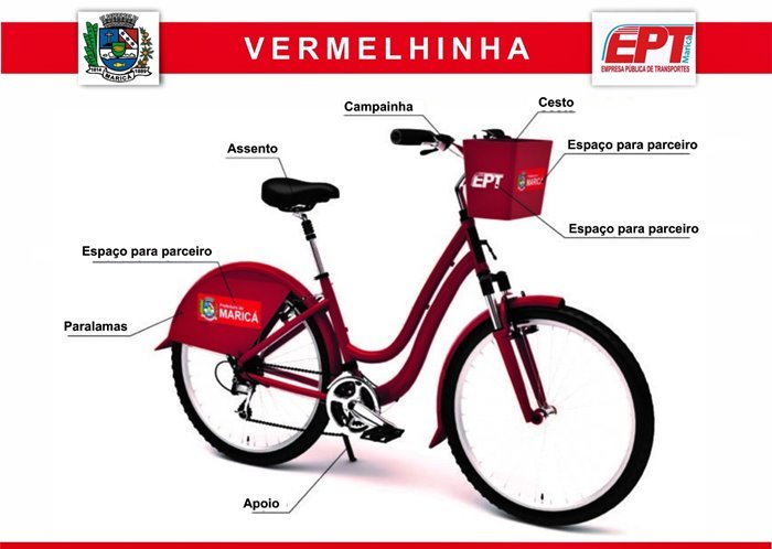 Maricá terá bicicletas 'vermelhinhas' compartilhadas 6 vermelhinhas ept