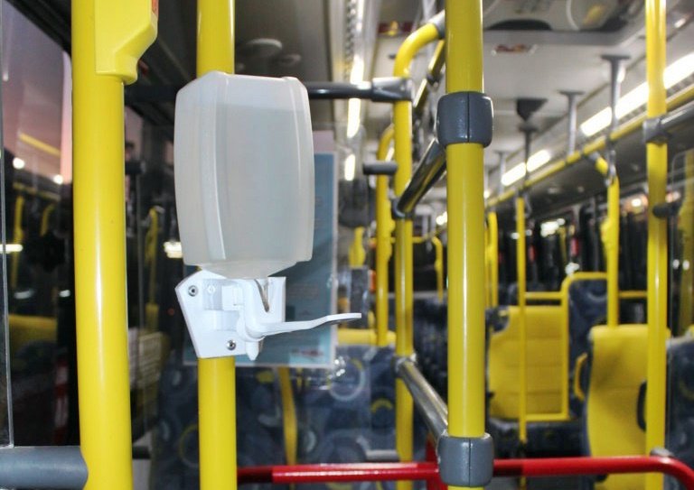 Maricá: EPT disponibiliza álcool em gel em ônibus 'vermelhinhos' 9 alcool gel vermelhinho