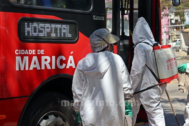Ônibus 'vermelhinhos' passam por sanitização em Maricá 9 Sanitizacao Onibus EPT