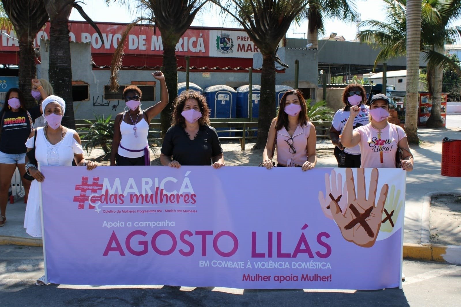 Movimento Maricá das Mulheres realiza ato contra violência doméstica 9 mulheres marica