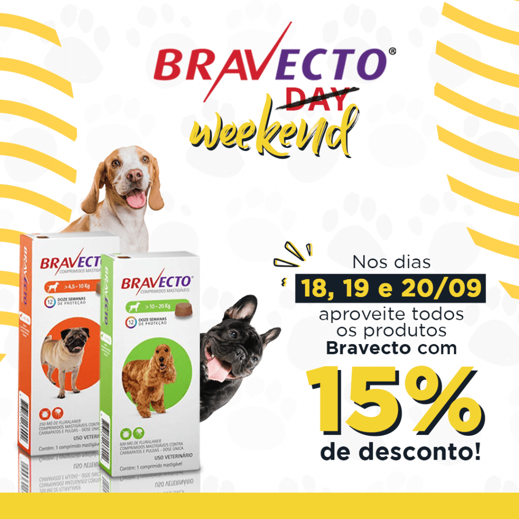 Bravecto Weekend com 15% de desconto na Royal Pet Shop 10 bravecto day