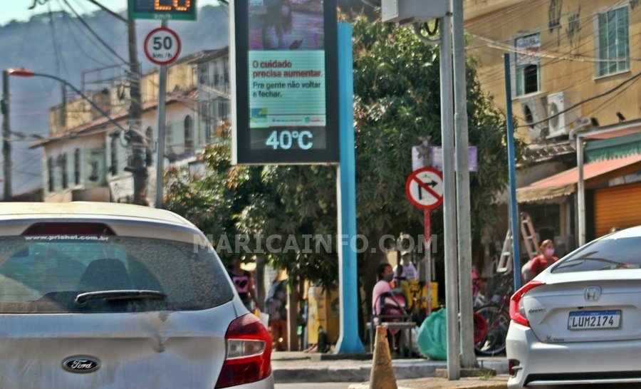 Termômetros marcam 40ºC em bairro de Maricá (RJ) 7 marica 40 graus inoa maricainfo