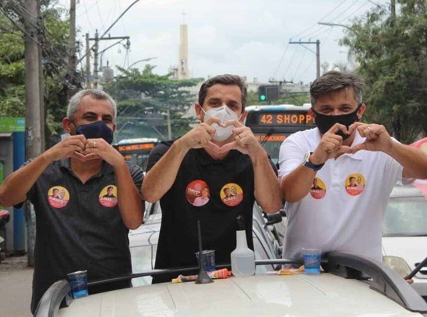Prefeito de Maricá, Fabiano Horta faz campanha para Dimas em São Gonçalo 6 dimas e horta