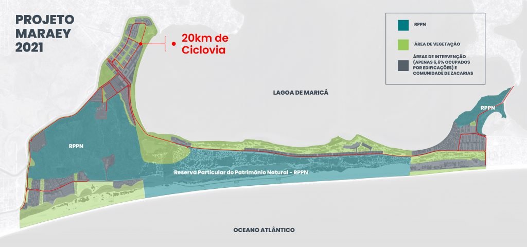 Resort na Restinga de Maricá terá ciclovia de 20 km 9 Mapa MARAEY