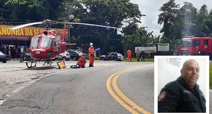 Homem vítima de grave acidente é socorrido em helicóptero em Maricá 8 serrinha mato grosso acidente