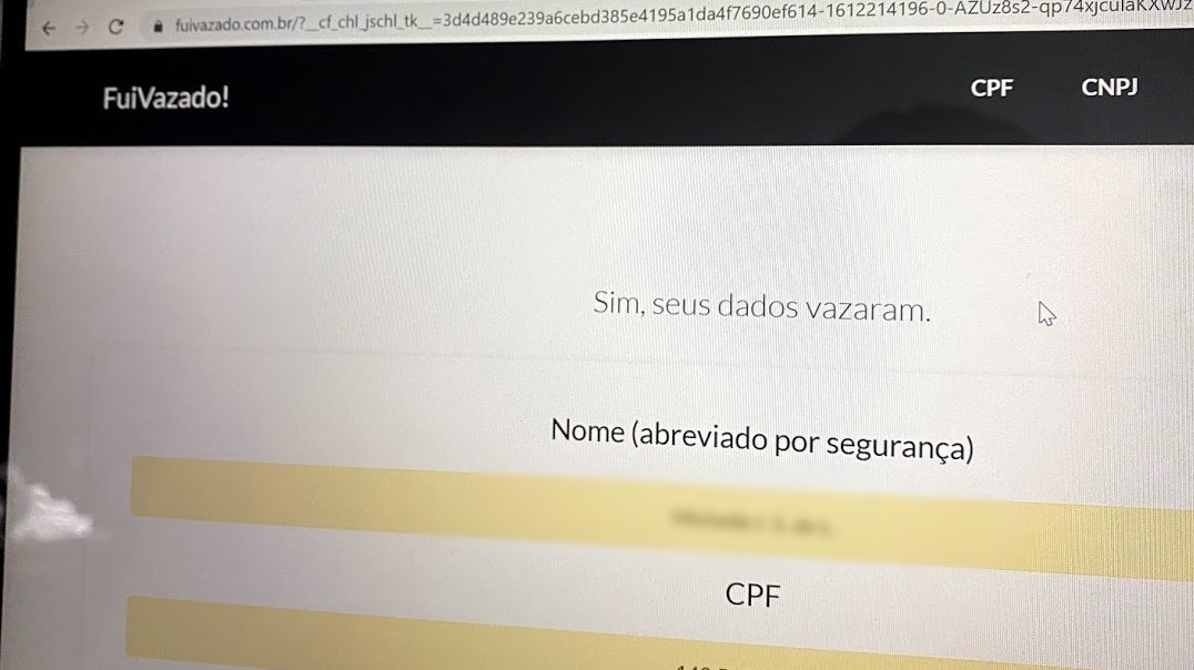 Saiba se o seu CPF e seus dados foram expostos em vazamento 6 vazado