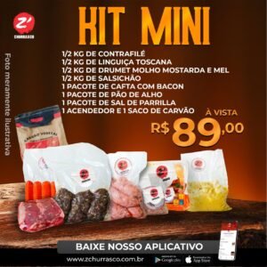 Maricá: Fim de semana pede churrasco, peça já o seu kit 12 kitmini