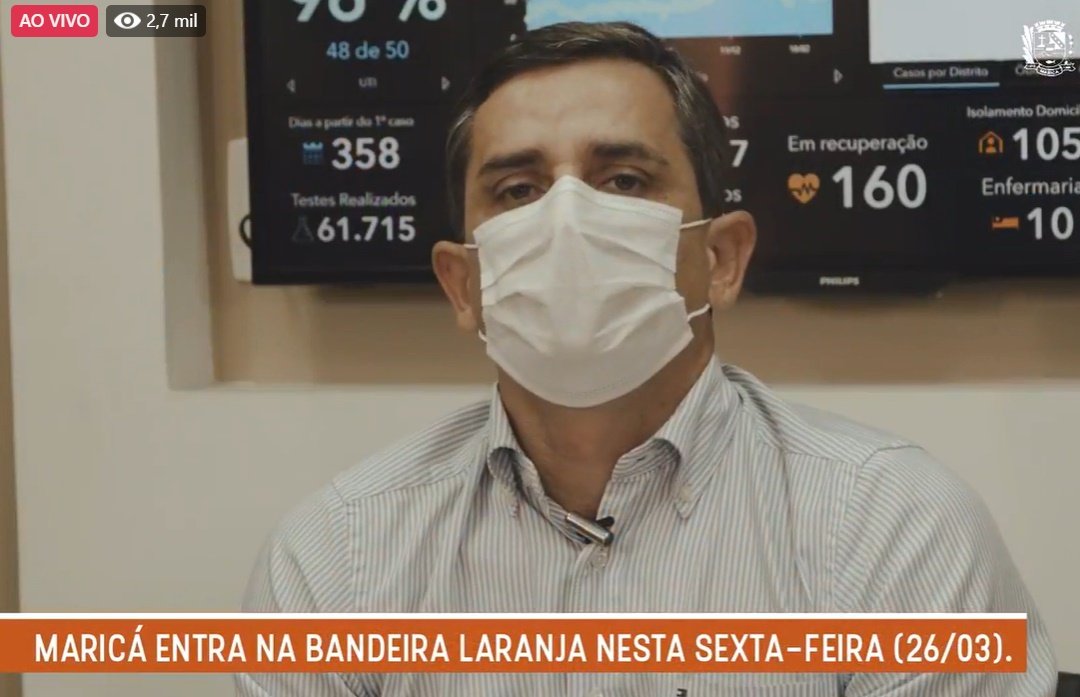 Maricá: Prefeito Fabiano Horta anuncia novas medidas restritivas 7 marica bandeira laranja pandemia