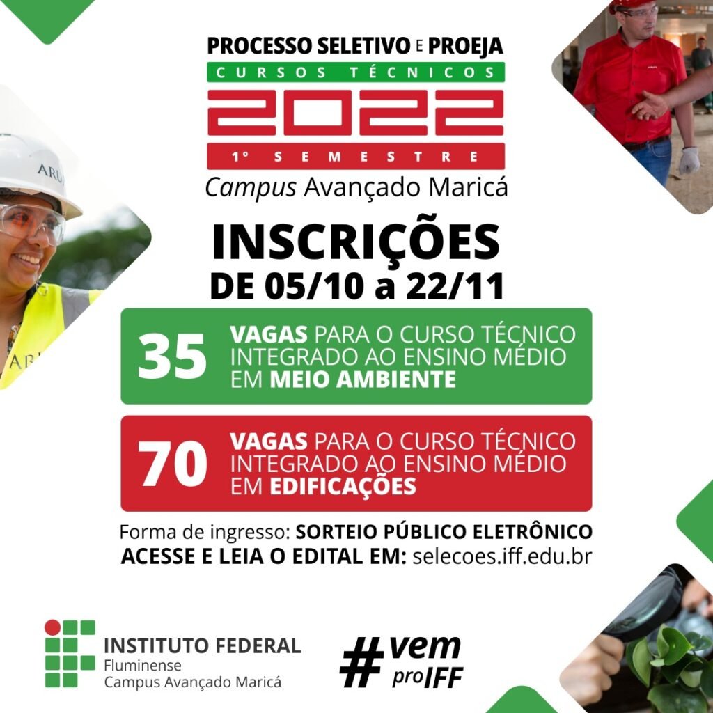 Maricá: Inscrições abertas para processo seletivo para o IFF 10 iff marica 2022