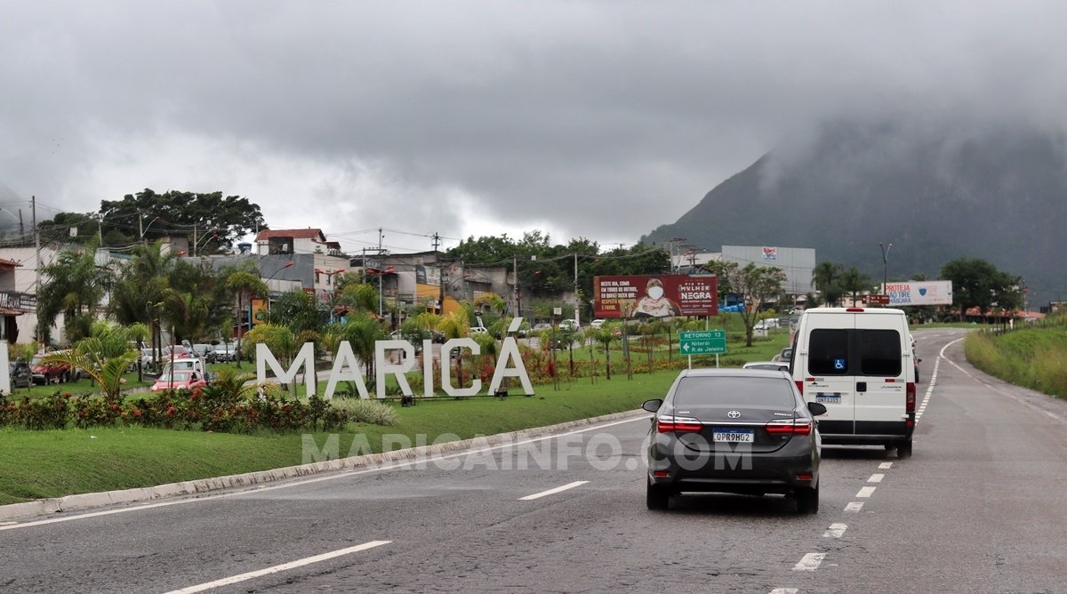 Maricá: Defesa Civil alerta para risco de chuva forte 7 portal entrada de marica letreiro rj106 inoa