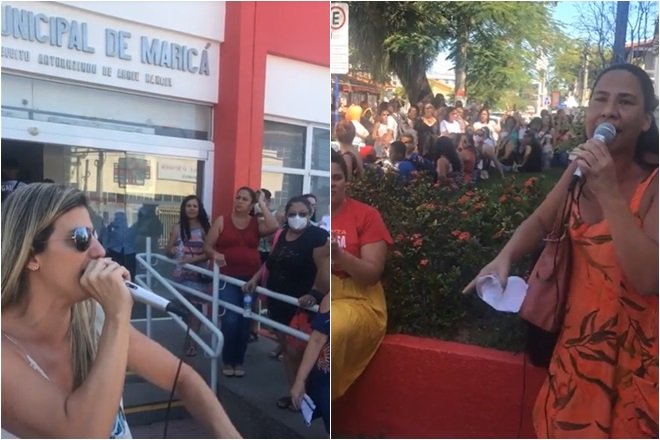Maricá: Ato contra falta de estrutura em escolas municipais une pais e educadores 10 ato sindicato marica