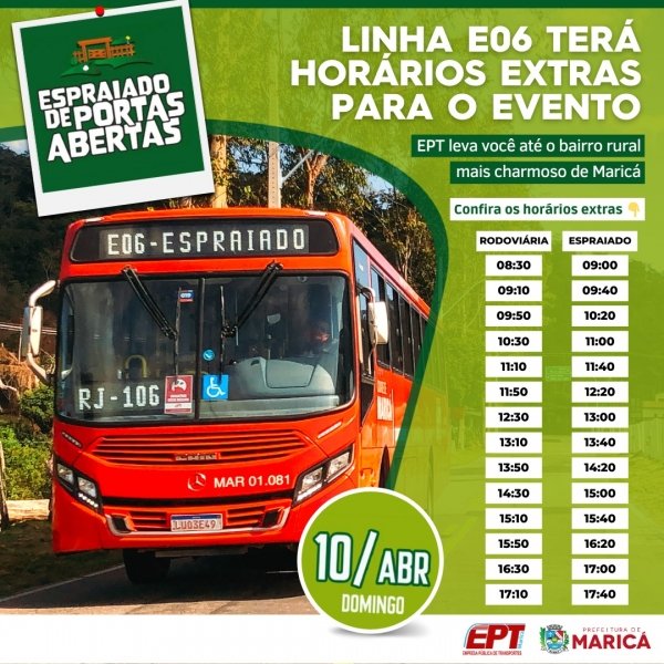 Maricá: Espraiado terá linha reforçada para evento no domingo (10) 10 ept espraiado evento