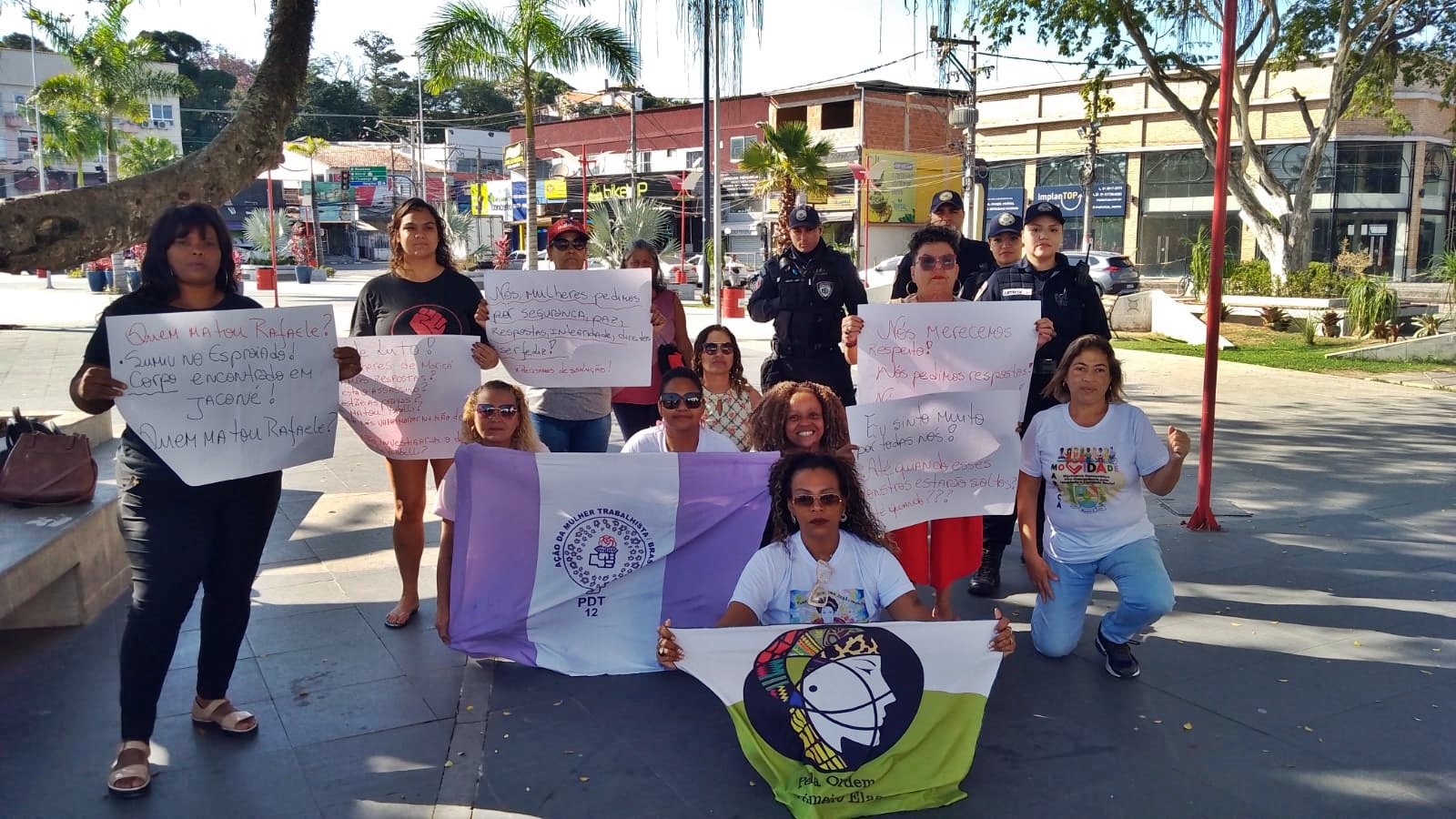 Ato em Maricá cobra justiça por Yzabelli e Rafaele, encontradas mortas após desaparecimento 7 justica por yzabelli