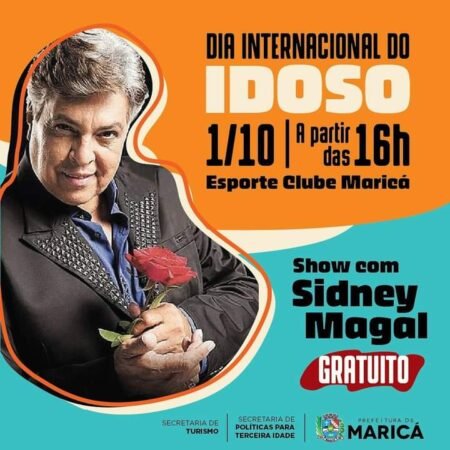Maricá terá show gratuito de Sidney Magal em comemoração ao Dia do Idoso 6 banner show