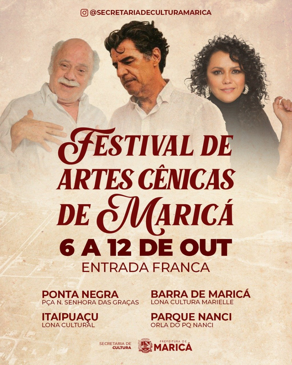 Maricá terá primeiro Festival de Artes Cênicas de Maricá entre 6 e 12 de outubro 9 festival artes cenica