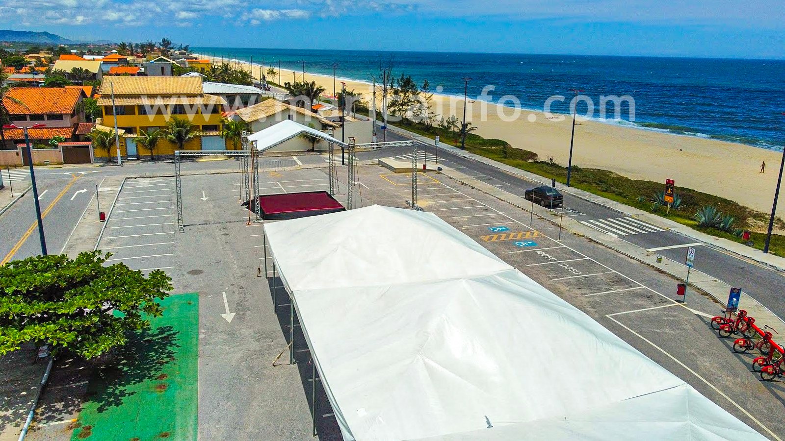 Maricá Fan Fest? Itaipuaçu e Barra terão telão com transmissão dos jogos da seleção brasileira e shows 9 estrutura barra tenda copa