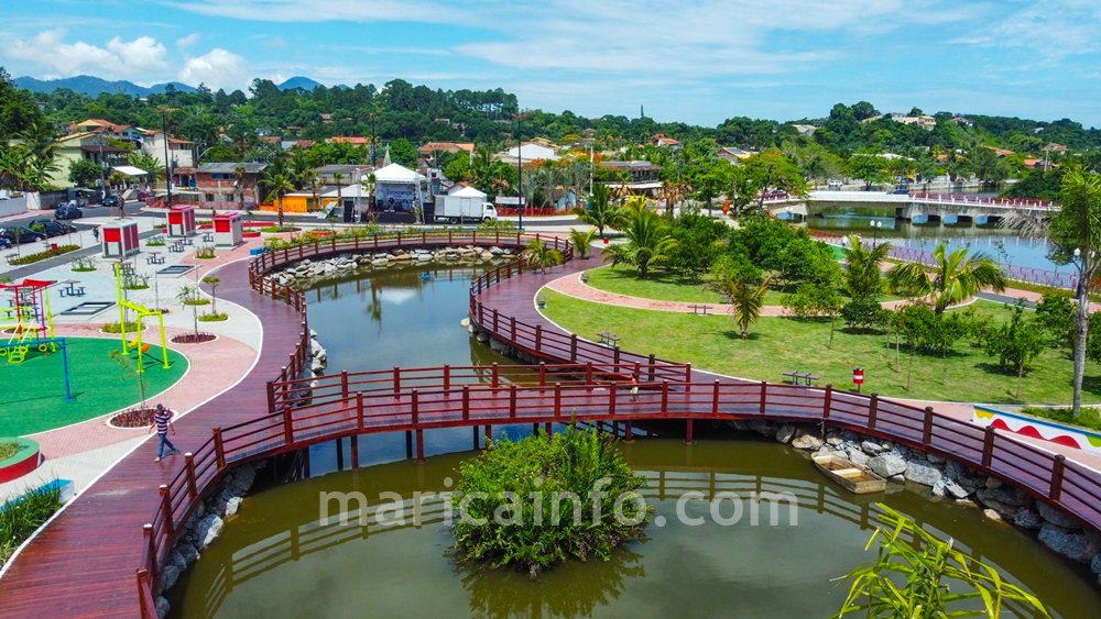 Bambuí ganha nova área de lazer com lago, confira! 2 Orla de Bambui Marica foto maricainfo