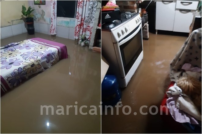 Maricá em estágio de atenção devido às chuvas; já há casas alagadas 10 chuva itaipuacu casa alagada
