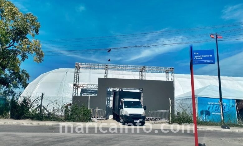 Maricá: Por falta de planejamento, evento 'Aventuras no Gelo' atrasa montagem 5 aventuras no gelo