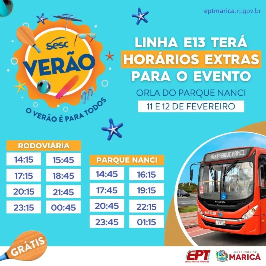 Maricá: Evento Sesc Verão acontece neste fim de semana no Parque Nanci; veja a programação 8 horarios extras e13