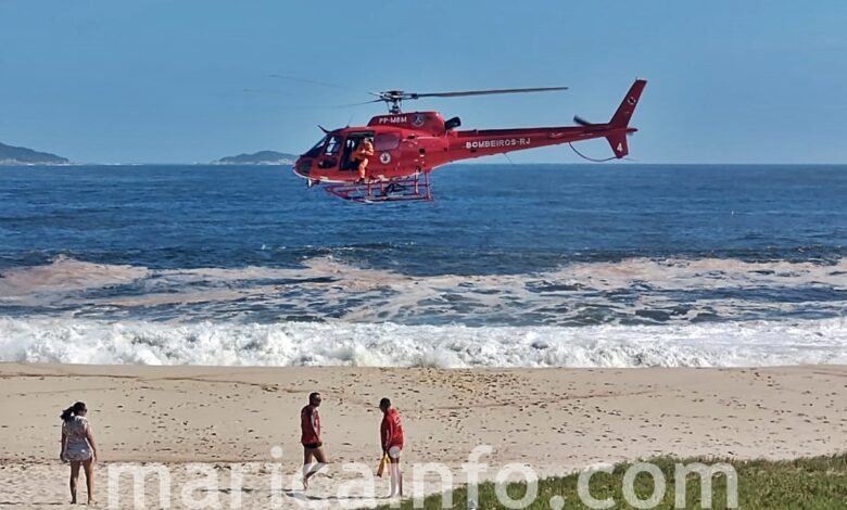 Itaipuaçu: Adolescente é resgatado por helicóptero após passar sufoco no mar 7 resgate em itaipuacu