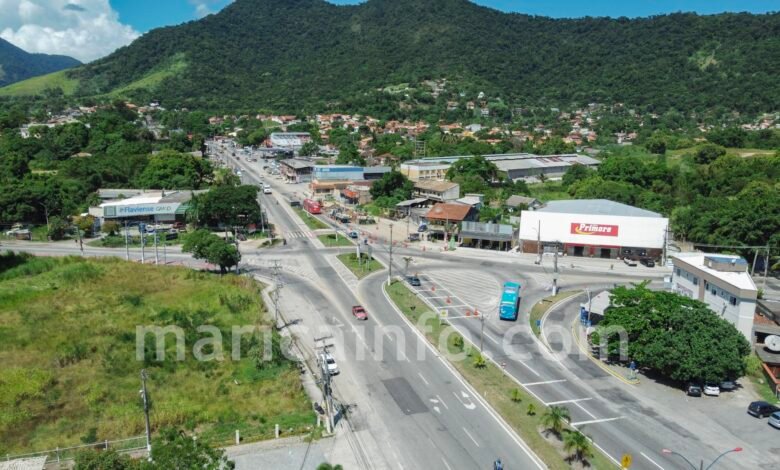 Maricá: Obras do viaduto do Flamengo, na RJ-106, avançam 10 cruzamento marica rj106 viaduto rj114
