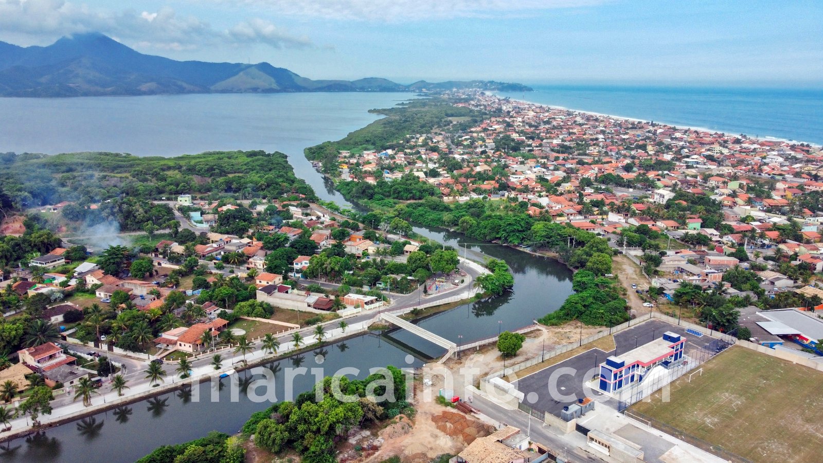 Como dois canais no litoral de Maricá ajudam a evitar enchentes e manter a vida nas lagoas 9 Canal de Guarapina divide os bairros de Bambui e Cordeirinho