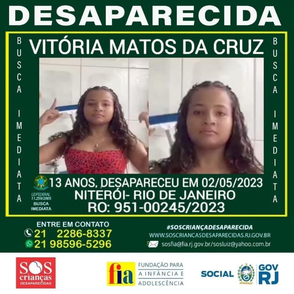 Família busca por menina desaparecida há quase uma semana em Niterói 9 desaparecida niteroi