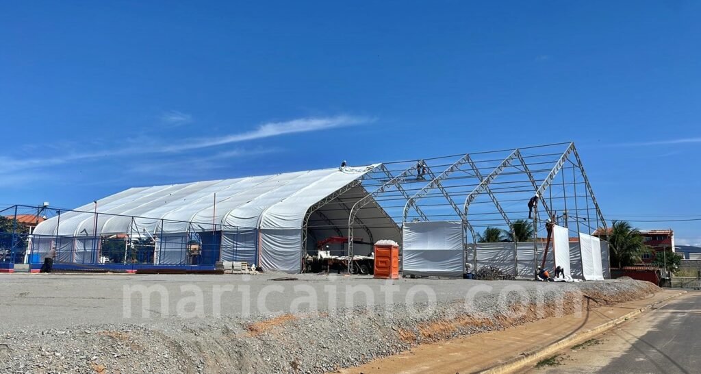 Itaipuaçu receberá evento de patinação artística de 11 a 19 de agosto 11 montagem arena patinacao