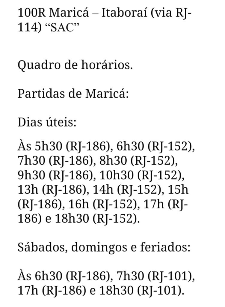 Linhas de Maricá para São Gonçalo e Itaboraí terão novos horários 8 novo horario novas linhas 1