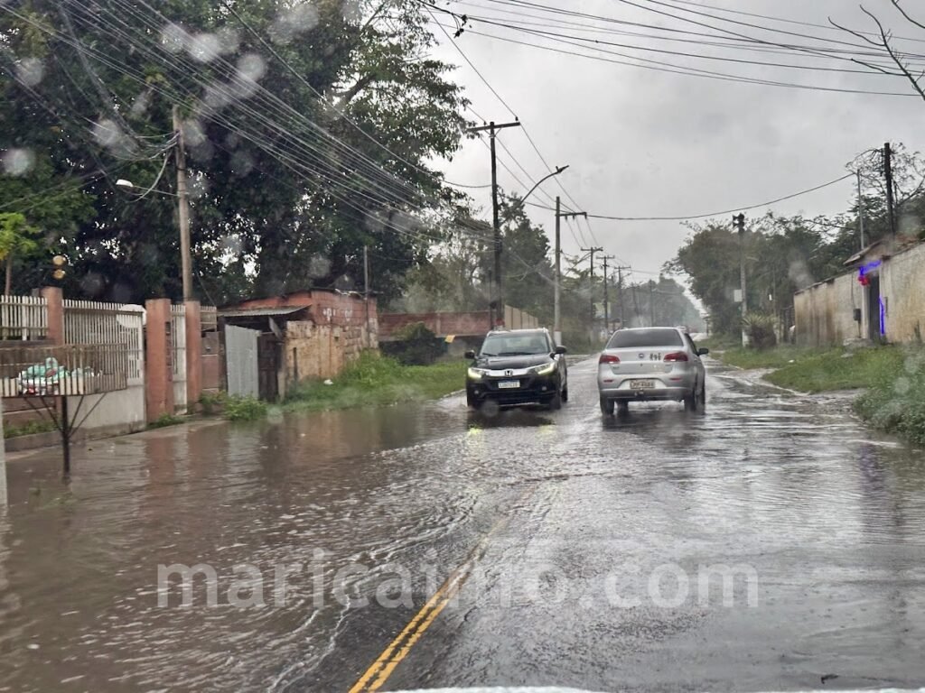Maricá: Chuvas causam transtornos a motoristas e motociclistas 10 Av Carlos Marighella Estrada de Itaipuacu Agosto 2023