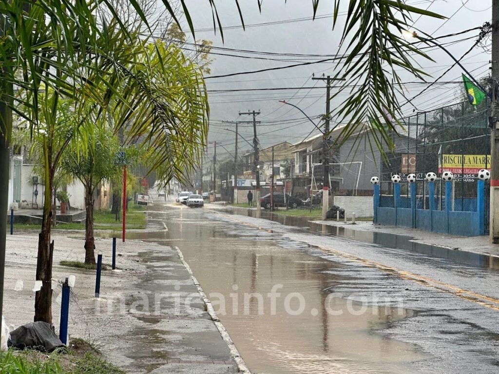 Maricá: Chuvas causam transtornos a motoristas e motociclistas 9 Av Prof Cardoso de Menezes Rua Um Itaipuacu Agosto 2023 3