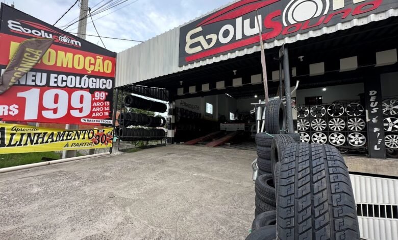 Em Maricá, Evolusom tem ofertas de pneus ecológicos a partir de R$199,99 à base de troca 8 evolusom promocao pneus