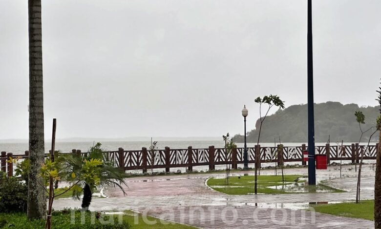 Frente fria deixa tempo instável em Maricá 8 tempo chuvoso chuva orla marine