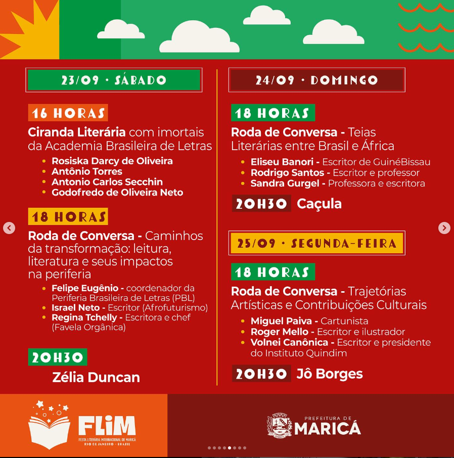 Maricá divulga programação completa da Festa Literária Internacional (FLIM) 15 FLIM4