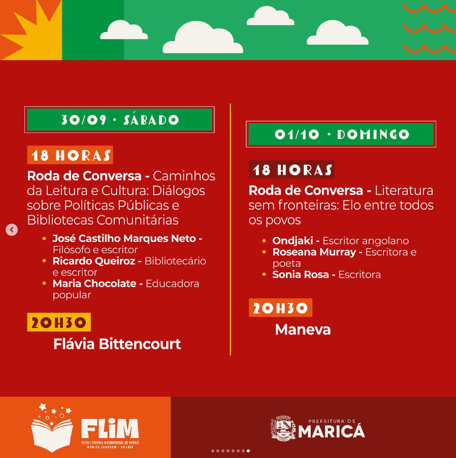 Maricá divulga programação completa da Festa Literária Internacional (FLIM) 12 FLIM7