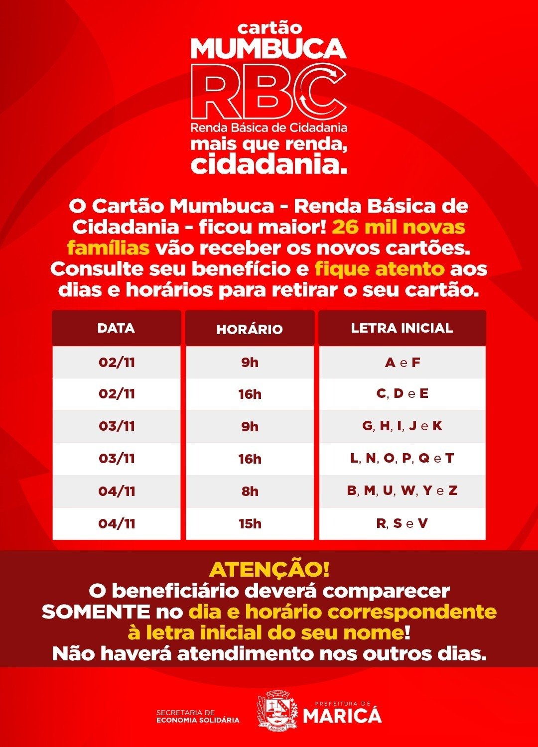 Maricá: Novos cartões do 'Bolsa Mumbuca' serão entregues a partir do dia 02/11 aos novos beneficiários 9 cartoes rbc