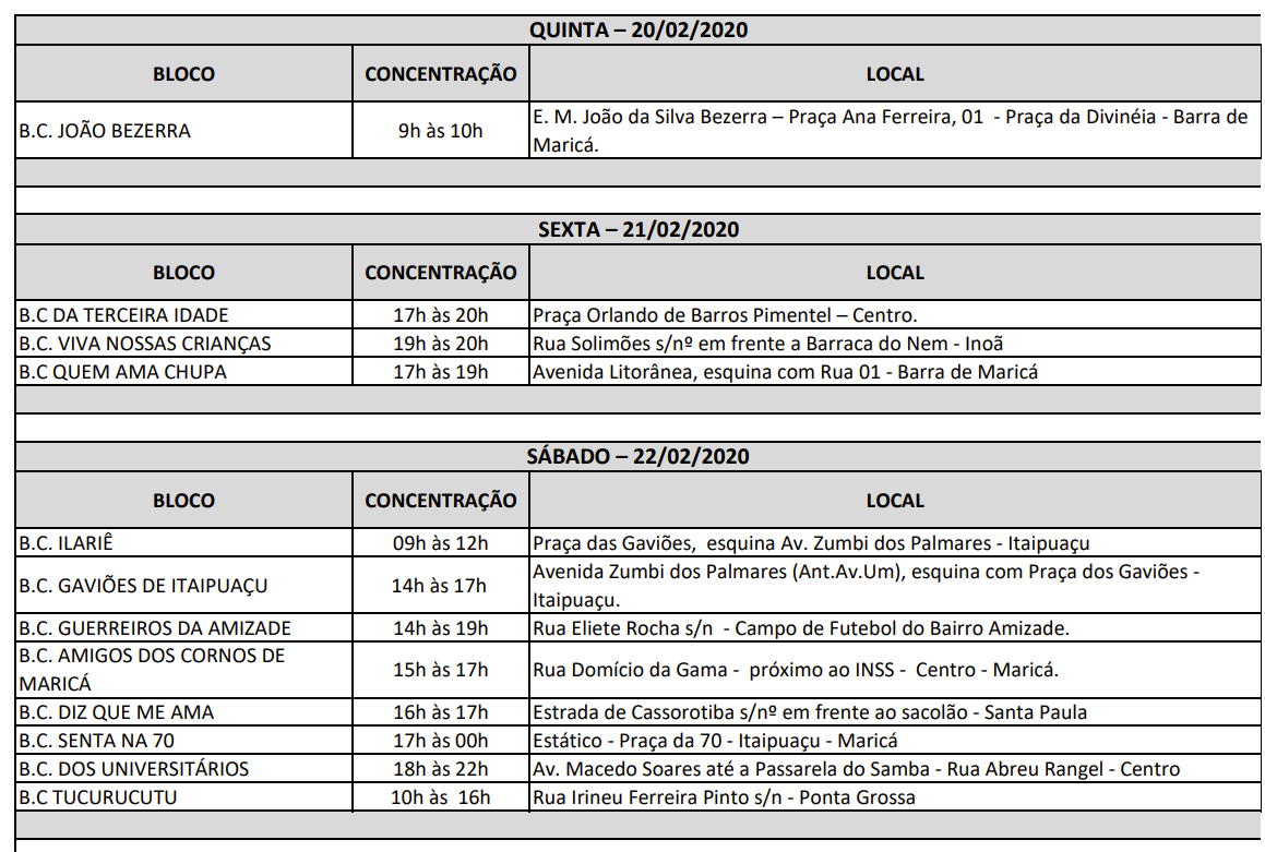 Tromba Nervosa arrasta multidão em Itaipuaçu; programação segue com blocos por toda Maricá 14 programacao blocos domingo carnaval marica 2024 5