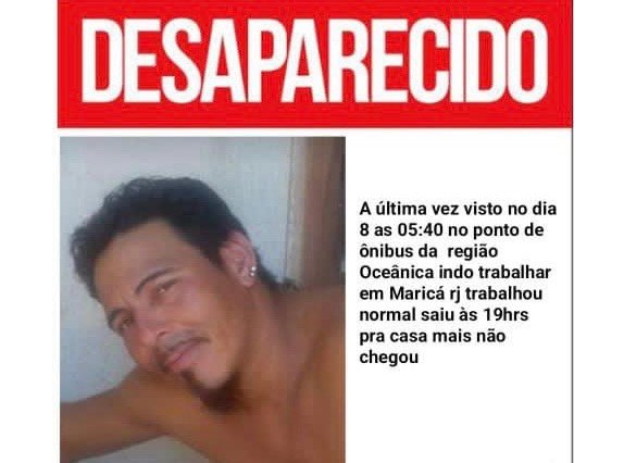 Família busca homem desaparecido há mais de 10 dias em Maricá 9 6B6C1ECC BCC3 47C0 9F47 CA0DE0D5DFBE