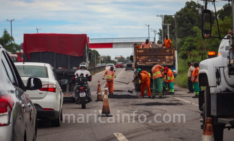Maricá: DER realiza operação ‘tapa-crateras’ na RJ-106 9 IMG 1784