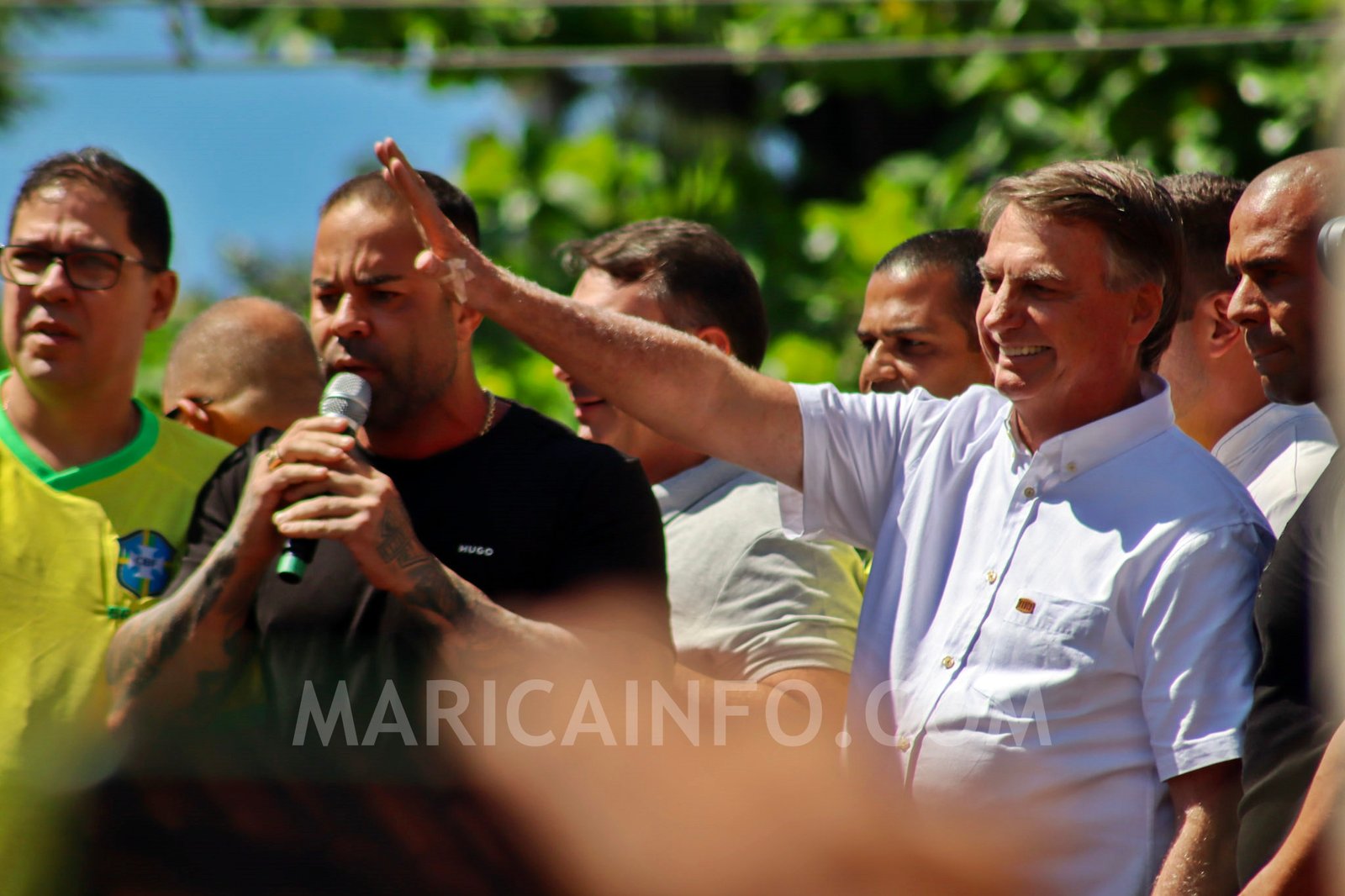Em Maricá, Bolsonaro critica gestão petista: “Era pra ser uma cidade fantástica” 10 Ex-presidente Jair Bolsonaro esteve em Maricá na manhã desta sexta-feira (15/03). (foto: João Henrique / Maricá Info)
